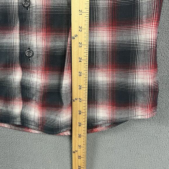Dixxon Flannel Shirt Mens Medium Equalizer Red Plaid Flannel Long Sleeve - Picture 5 of 5